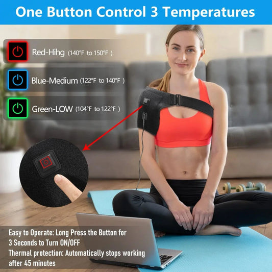 USB Heated Shoulder Brace for Injury Rehabilitation