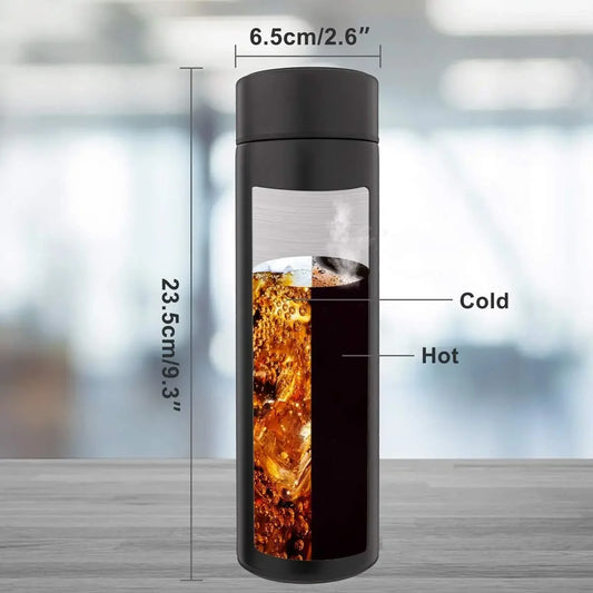 Smart LED Temperature Water Bottle – 17oz Stainless Steel