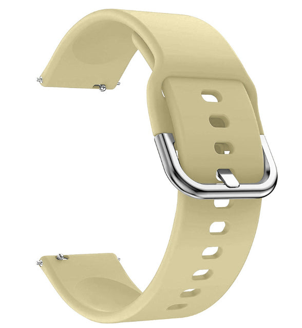 Beige ZL02 smart bracelet silicone wristband with metal buckle, 45.5x10mm size