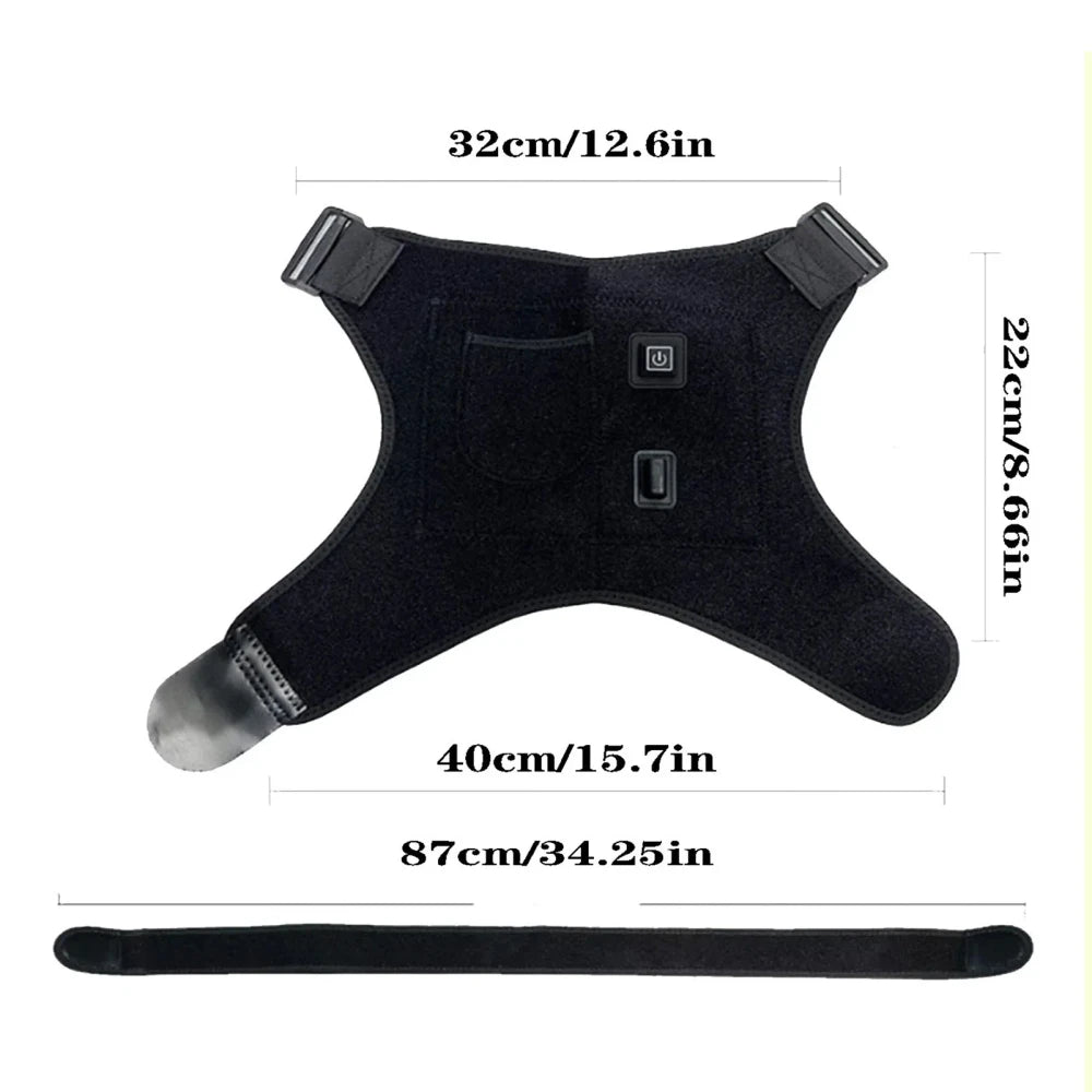 USB Heated Shoulder Brace for Injury Rehabilitation