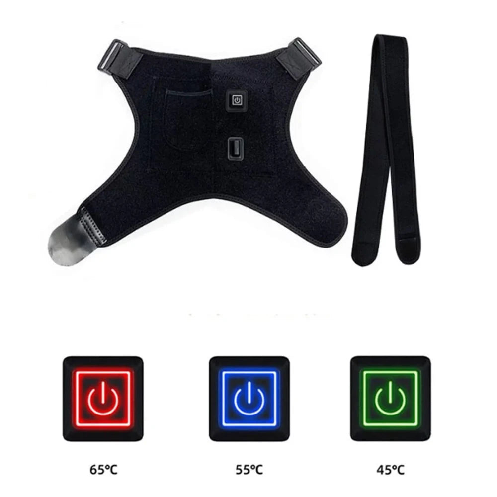 USB Heated Shoulder Brace for Injury Rehabilitation