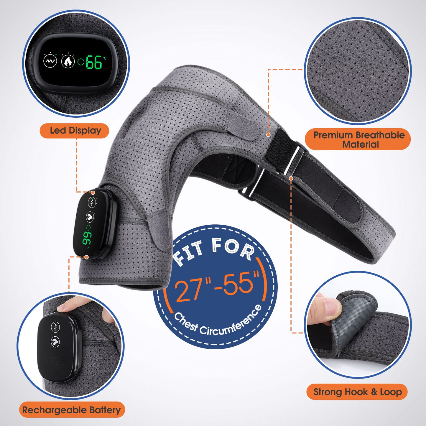 Heated Shoulder & Knee Massage Wrap