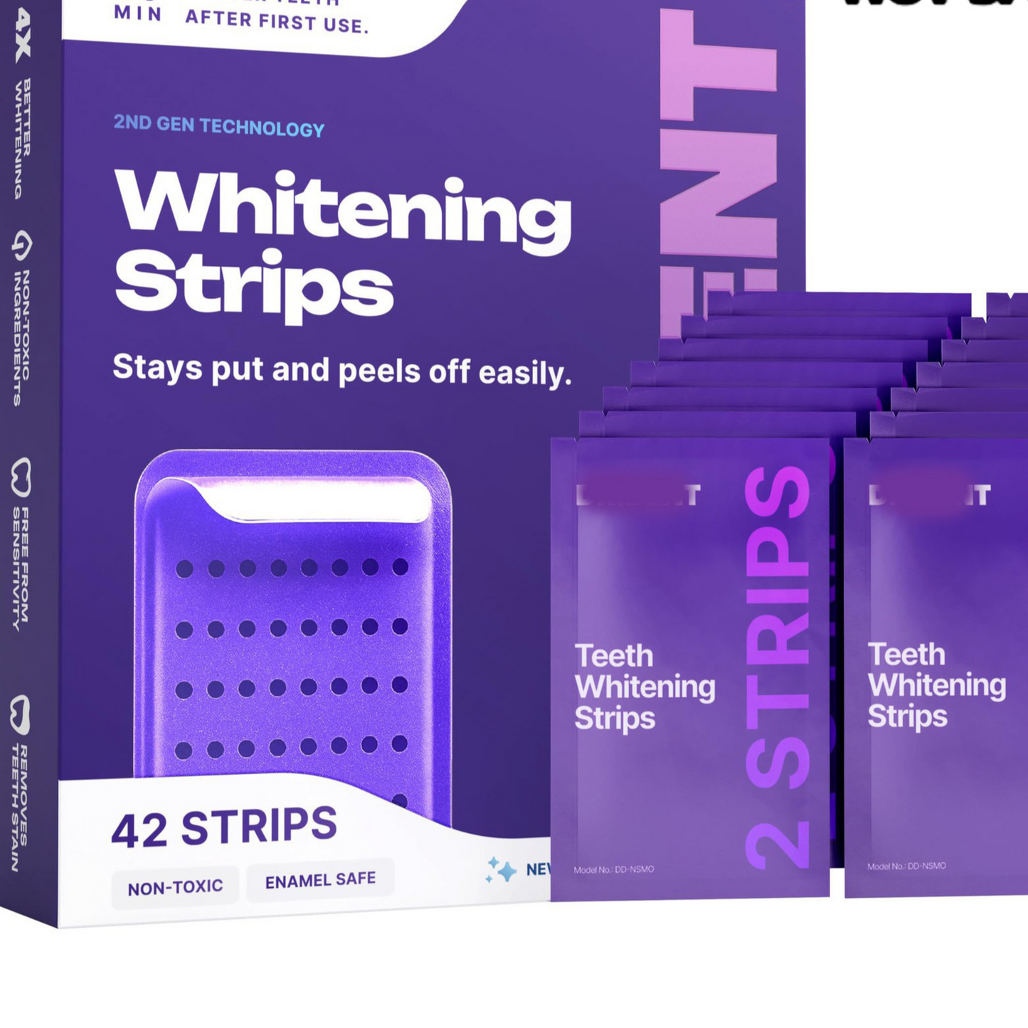 Purple Teeth Whitening Strips Kit (42 Strips)