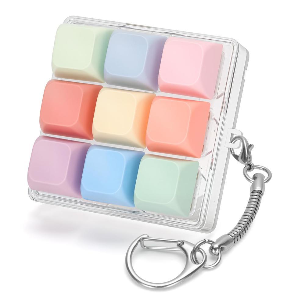 LED Light & Sound Fidget Keychain ? Press?Button Stress Relief Toy