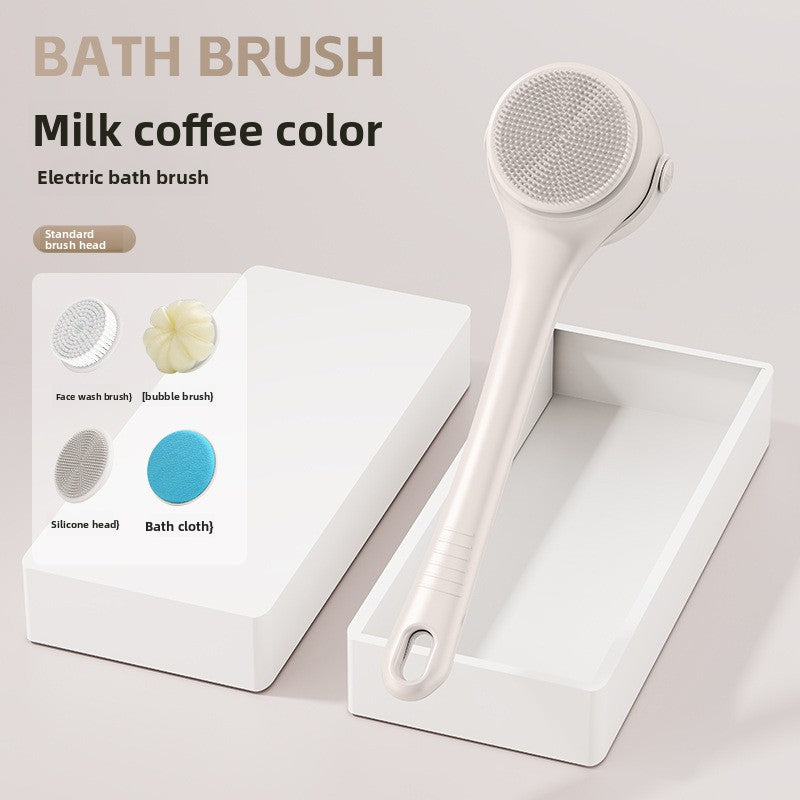 Electric Body Bath Brush with Long Handle | Deep Clean & Gentle Exfoliation