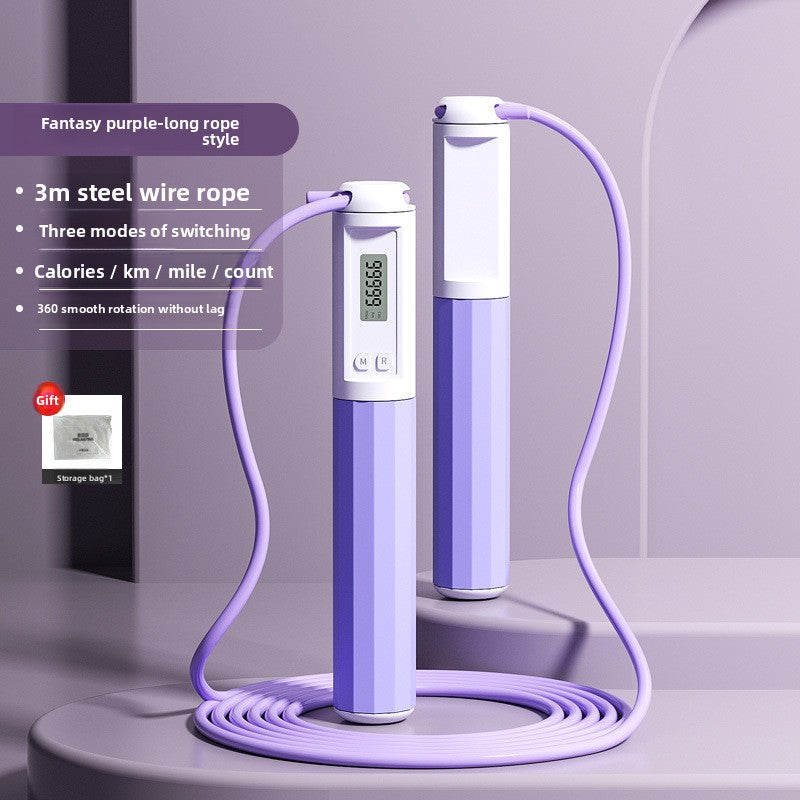 Smart Adjustable Skipping Rope with Counter – Steel Wire Jump Rope