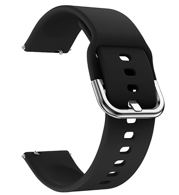 ZL02 Smart Bracelet black silicone watch strap with metal buckle
