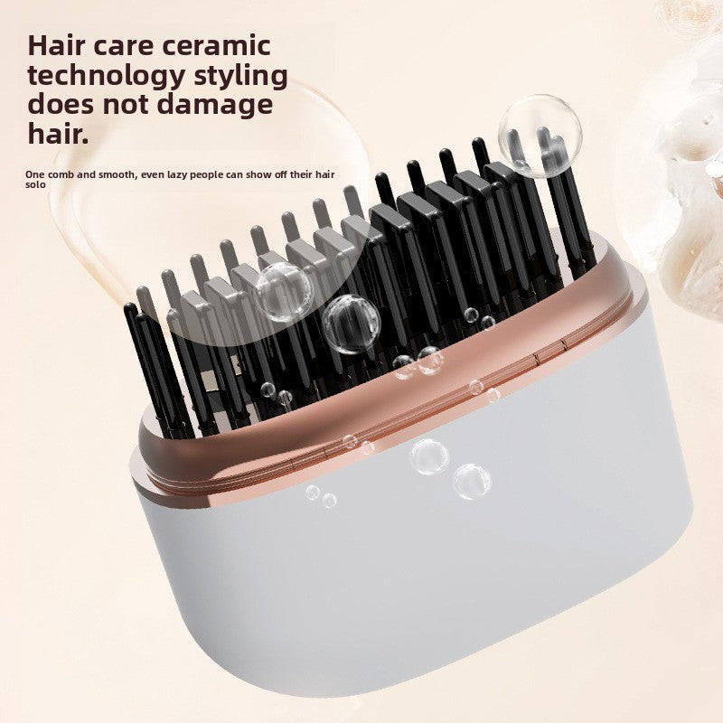 Rechargeable Wireless Hair Straightener Comb