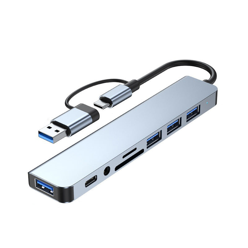 7-in-1 Dual USB-C Hub — High-Speed Multiport Adapter for Laptops & Devices