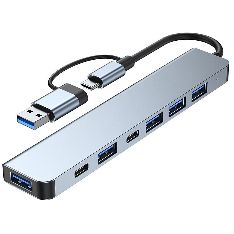 7-in-1 Dual USB-C Hub — High-Speed Multiport Adapter for Laptops & Devices