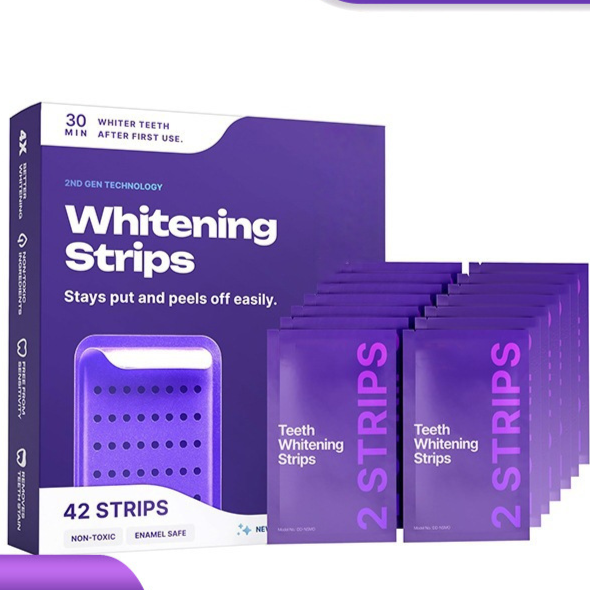 Purple Teeth Whitening Strips Kit (42 Strips)