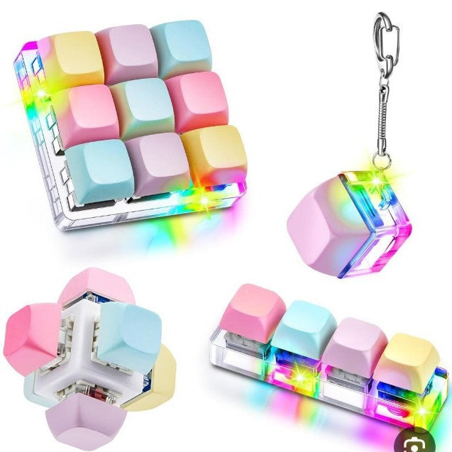 LED Light & Sound Fidget Keychain ? Press?Button Stress Relief Toy