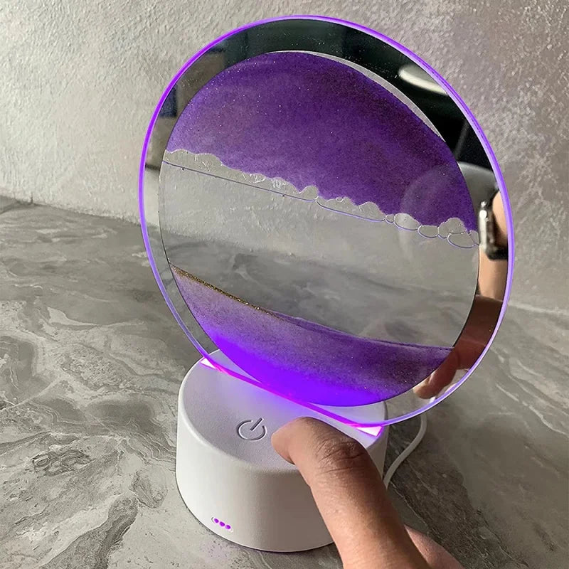 LED RGB Sandscape Lamp – 3D Moving Sand Art Night Light