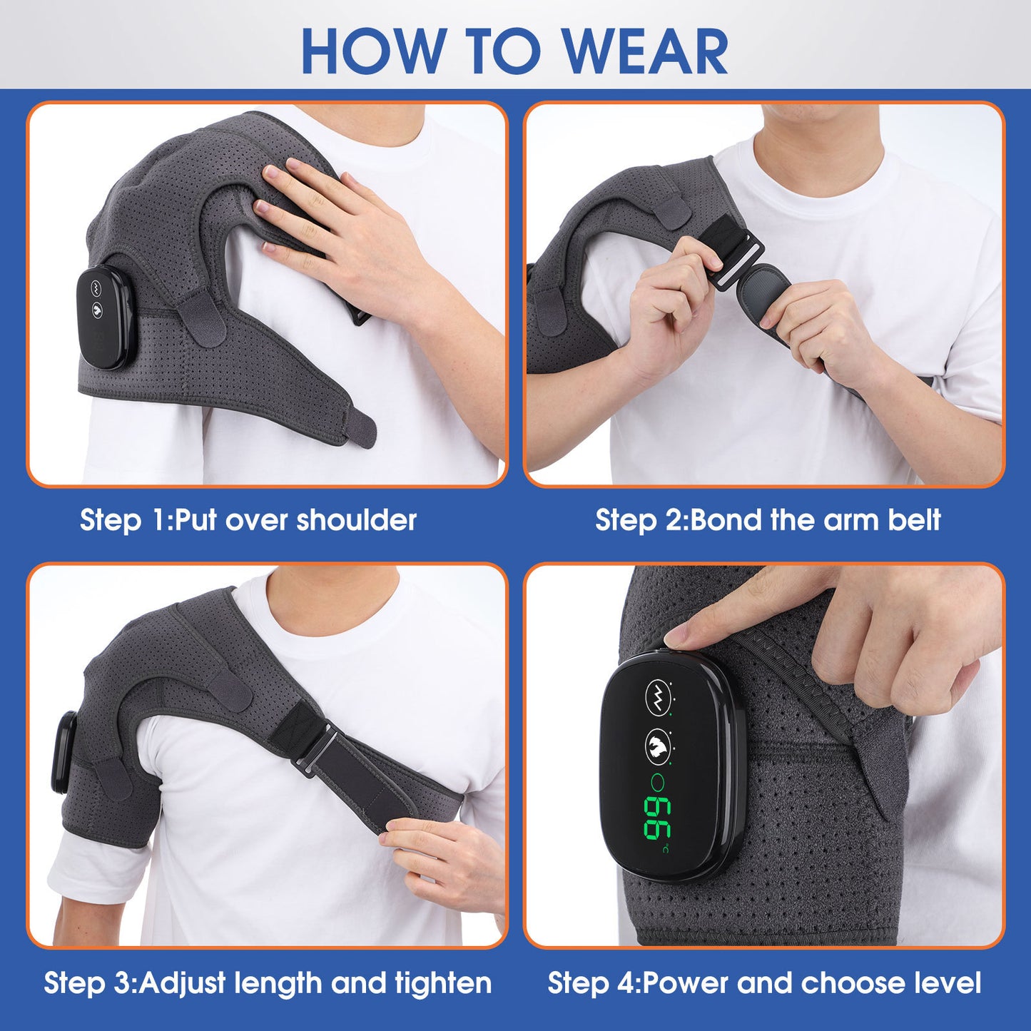Heated Shoulder & Knee Massage Wrap