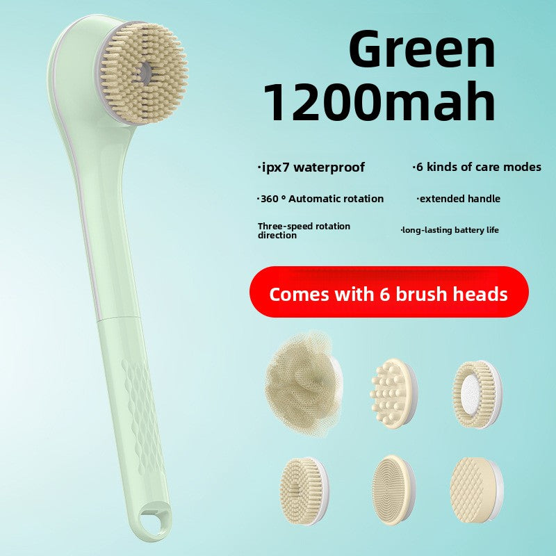 Electric Body Bath Brush with Long Handle | Deep Clean & Gentle Exfoliation