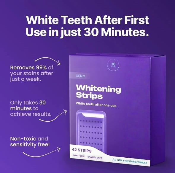 Purple Teeth Whitening Strips Kit (42 Strips)