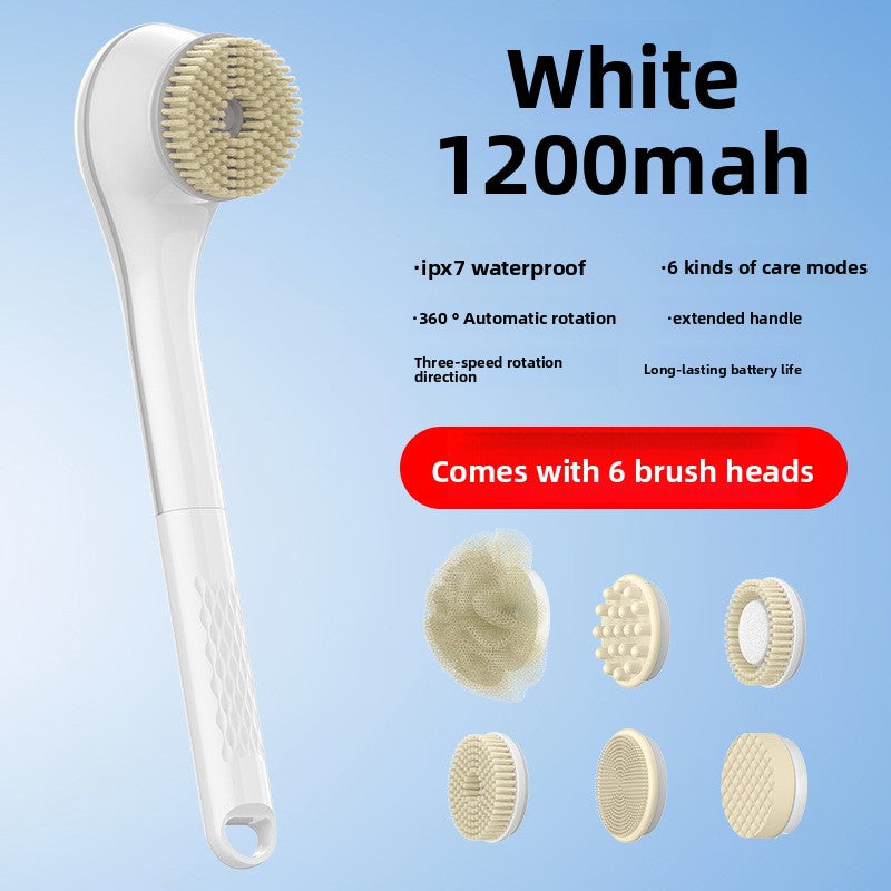 Electric Body Bath Brush with Long Handle | Deep Clean & Gentle Exfoliation