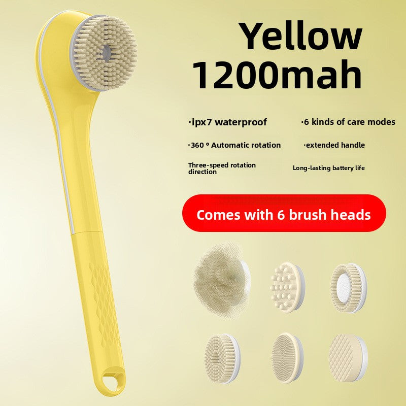 Electric Body Bath Brush with Long Handle | Deep Clean & Gentle Exfoliation